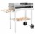 vidaXL XXL Trolley Charcoal BBQ Grill Stainless Steel with 2 Shelves Perspective: front