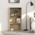 vidaXL 3-Tier Book Cabinet Sonoma Oak 23.6 x11.8 x44.9  Engineered Wood Perspective: front