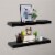 vidaXL Floating Wall Shelves 2 pcs Black 23.6 x7.9 x1.5 Perspective: front
