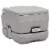 vidaXL Portable Camping Toilet Gray 2.6+2.6 gal Perspective: front