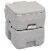 vidaXL Portable Camping Toilet Gray 5.3+2.6 gal Perspective: front