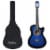 vidaXL 12 Piece Western Classical Guitar Set with 6 Strings Blue 38 Perspective: front