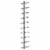 vidaXL Wall-mounted Wine Rack for 10 Bottles Black Metal Perspective: front