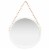 vidaXL Wall Mirror with Strap 23.6 White Perspective: front