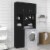 vidaXL Bathroom Cabinet Black 12.6 x10 x74.8 Engineered Wood Perspective: front