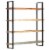 vidaXL 4-Tier Bookcase 63 x15.7 x70.9  Solid Reclaimed Wood Perspective: front