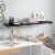 vidaXL Floating Wall Shelf High Gloss Black 47.2 x9.3 x1.5 MDF Perspective: front