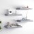 vidaXL Floating Wall Shelves 4 pcs Gray 15.7 x9.1 x1.5 MDF Perspective: front