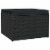 Vidaxl Garden Footstool With Cushion Black Poly Rattan Perspective: front