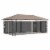 vidaXL Gazebo with Mosquito Net 19.7'x9.8'x9' Taupe 0.6 oz/ft² Perspective: front