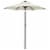 vidaXL Parasol with LED Lights Sand 78.7 x83.1 Aluminum Perspective: front