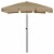 vidaXL Beach Umbrella Taupe 70.9 x47.2 Perspective: front