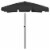 vidaXL Beach Umbrella Black 70.9 x47.2 Perspective: front