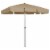vidaXL Beach Umbrella Taupe 78.7 x49.2 Perspective: front