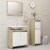 vidaXL 3 Piece Bathroom Furniture Set White and Sonoma Oak Engineered Wood Perspective: front