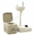 vidaXL Portable Camping Toilet 2.6+2.6 gal and Handwash Stand 5.3 gal Set Gray Perspective: front