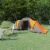 vidaXL Camping Tent 6 Persons Gray and Orange Perspective: front