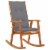 vidaXL Rocking Chair with Cushions Solid Acacia Wood Perspective: front