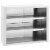vidaXL Kitchen Wall Cabinet 35.4 x15.7 x29.5  Stainless Steel Perspective: front