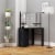 vidaXL Corner Dressing Table with LED Black 43.7 x21.3 x55.7 Perspective: front
