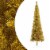 vidaXL Slim Christmas Tree Gold 5 ft Perspective: front