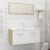 vidaXL Bathroom Furniture Set White and Sonoma Oak Engineered Wood Perspective: front