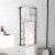 vidaXL Towel Rack Black 23.6 x3.9 x45.7 Steel Perspective: front