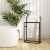 vidaXL Freestanding Towel Rack Black 18.9 x9.4 x30.9 Iron Perspective: front