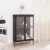 vidaXL Sideboard Black 29.5 x13.8 x41.3 Steel and Glass Perspective: front