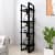 Vidaxl 4-Tier Book Cabinet Black 15.7 X11.8 X55.1  Chipboard Perspective: front