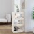 vidaXL Book Cabinet/Room Divider White 23.6 x11.8 x40.7 Solid Wood Pine Perspective: front
