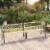 vidaXL Twin Patio Bench 93.7 Chinese Fir Wood Perspective: front