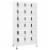 vidaXL Locker Cabinet White 35.4 x15.7 x70.9 Steel Perspective: front