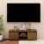 vidaXL TV Stand Honey Brown 43.3 x11.8 x15.7 Solid Pinewood Perspective: front