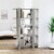 vidaXL Book Cabinet/Room Divider Concrete Gray 39.4 x11.8 x63 Perspective: front