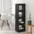 vidaXL Book Cabinet/Room Divider Black 15.7 x11.8 x53.1 Perspective: front
