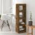 vidaXL Book Cabinet/Room Divider Smoked Oak 15.7 x11.8 x53.1 Perspective: front