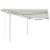 vidaXL Automatic Retractable Awning with Posts 13.1'x9.8' Cream Perspective: front