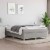 vidaXL Box Spring Bed Frame Light Gray 53.9 x74.8 Full Fabric Perspective: front