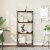 vidaXL Bookcase 4-Tier Brown Oak 23.2 x13.8 x52 Engineered Wood Perspective: front