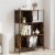 vidaXL Bookcase Smoked Oak 28.3 x11 x42.9 Engineered Wood Perspective: front