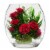 Fiora Flower Long-Lasting Red Roses in a Sealed Glass Vase Perspective: front