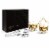 flybold Whiskey Set: Glasses, Stones, 8 Steel Cubes & Gift Packing Perspective: front