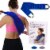 Heating Pad Microwavable Neck Wrap - Reusable Flaxseed Hot and Cold Packs – Blue Perspective: front