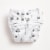 EcoNaps Reusable Cloth Diaper | One Size | Grey Folk Botanical Perspective: front