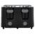 Continental 4-Slice Cool Touch Toaster Black Perspective: front