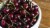 Fresh Organic Red Cherries in bag Perspective: left