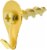 Hillman Wall Dog Brass Self-Drilling Picture Hangers Perspective: left