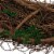 Northlight 13 Green and Brown Moss and Twig Artificial Spring Wreath - Unlit Perspective: left