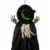 Northlight 4' Crashed Giant Tree Trunk Witch Hanging Halloween Decoration Perspective: left